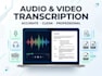 transcribe english audio and video accurately into text