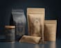 luxury coffee and tea packaging and label design