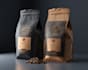 create coffee mockup, packaging, and label sticker design