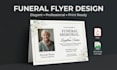 design funeral flyer, obituary flyer and memorial flyer