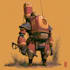 design epic mech warriors and futuristic robot characters