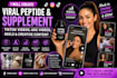 create viral peptide tiktok videos supplement ugc virals  reels and creative