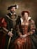 illustrate awesome royal couple portrait