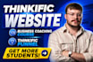 build thinkific website, thinkific business coaching course, thinkific funnel