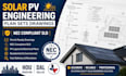 create solar pv engineering plan sets drawings, nec compliant sld, hou dal