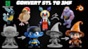 create multicolor 3d model convert stl to 3mf split model for bambu lab 3d print