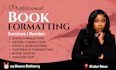 do book formatting paperback ebook kindle formatting  amazon kdp book design