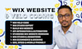 develop custom wix velo code, API integration, database, and custom features