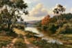 landscape in oil painting