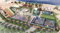 design amusement park, water park master plan, 3d site plan and rendering