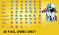 create pixel art animation,  pixel sprite sheet, pixel  games assets, sprite