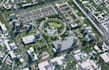 develop 3d landscape masterplan,urban planning,city layout,aerial view rendering