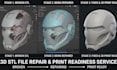 repair fix modify edit custom 3d mask model mask stl file modification printing