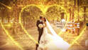 create a cinematic wedding slideshow video with romantic effects