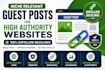 provide niche relevant guest posts