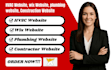 build hvac website, wix website, plumbing website, construction website