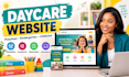 develop daycare website, kindergarten, preschool website, educational website