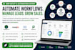 setup gohighlevel hubspot zoho pipedrive CRM automation