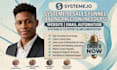 systeme io sales funnel, landing page, online course  website, automation expert