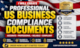 create professional US business compliance documents