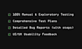 do website usability testing, UI UX audit, and video review