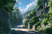 draw anime background, 2d environment, landscape