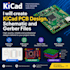 create kicad pcb design, schematic and gerber files
