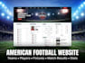 create a professional american football website