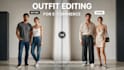 do outfit change, image editing and photo manipulation