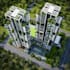 independent living apartment visualization,multi storey building,elevation plan