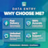 do excel data entry, web research and copy paste in 2 hours