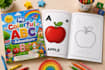 design kids coloring book and activity pages