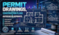 draft permit drawings construction plans 2d floor plan autocad blueprint