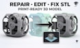 key repair edit stl files fix 3d models cleanup mesh errors for 3d printing