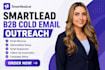 setup smartlead b2b cold email outreach warmup deliverability automation