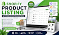 shopify product listing and store management