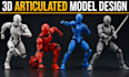 create custom articulated 3d models and action figures