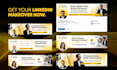 design a professional linkedin banner, cover and header