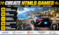 create HTML5 javascript game browser game with phaser or construct 3d web game