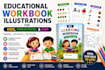 create educational workbook illustrations for kids, preschool and KDP designer