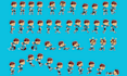 create 2d game cartoon character, character sprite, sprite sheet, game animation