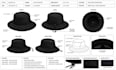 create cap tech pack for trucker and bucket hat, dad hat, snapback and mockup