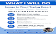 retype image to word, handwritten notes to text