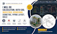 do calculation, auto cad, industrial rendering, isometric, piping layout, build