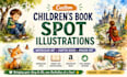 create spot illustrations for children chapter books amazon KDP watercolor art
