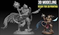 sculpt custom 3d miniature model character figurine tabletop dnd model printing