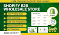 build shopify store, setup shopify b2b wholesale tier pricing bulk ordering