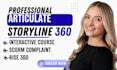 create an interactive elearning online course in articulate storyline 360