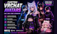 create custom vrchat avatar, furry vrc model, 3d character and vtuber