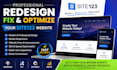 redesign fix and optimize your site123 website